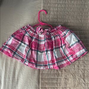 Pink Plaid Skirt
